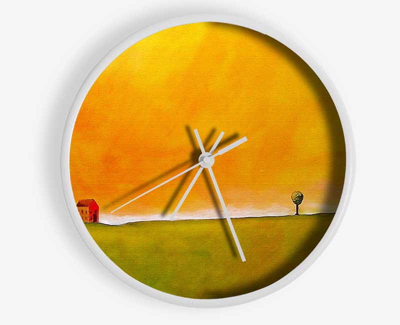 Little House On The Hill Clock - Wallart-Direct UK