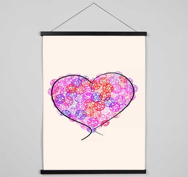 Love Heart Cogs Hanging Poster - Wallart-Direct UK