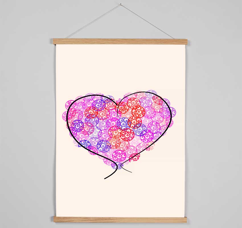 Love Heart Cogs Hanging Poster - Wallart-Direct UK