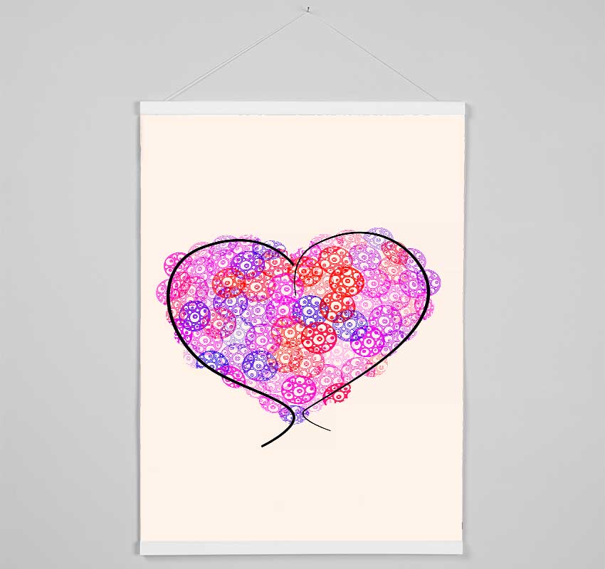 Love Heart Cogs Hanging Poster - Wallart-Direct UK