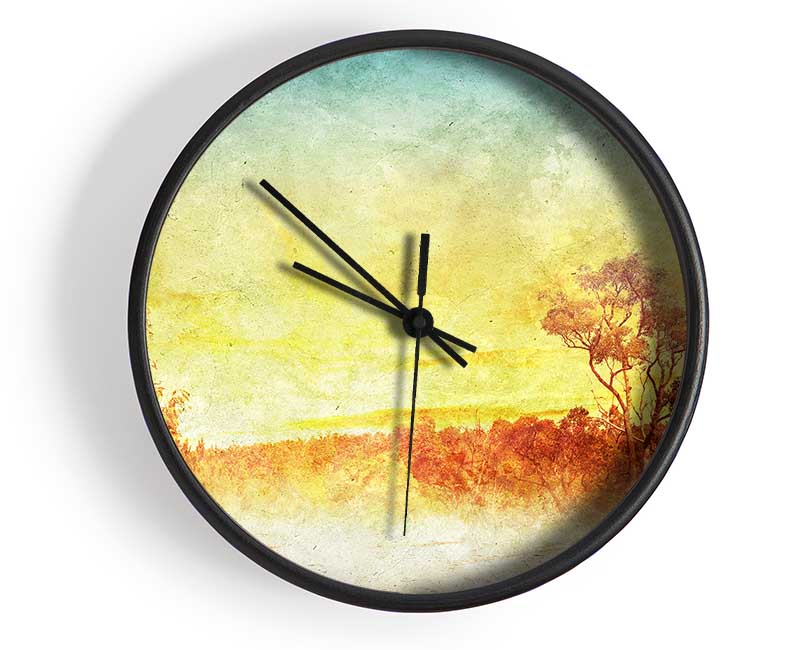 Sun Blaze Autumn Clock - Wallart-Direct UK