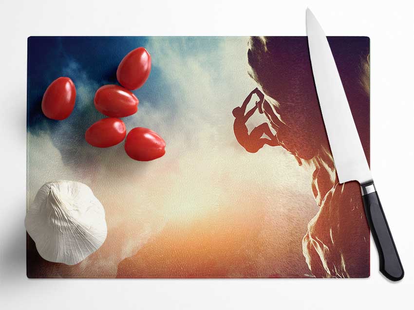 Rockface Climb Glass Chopping Board