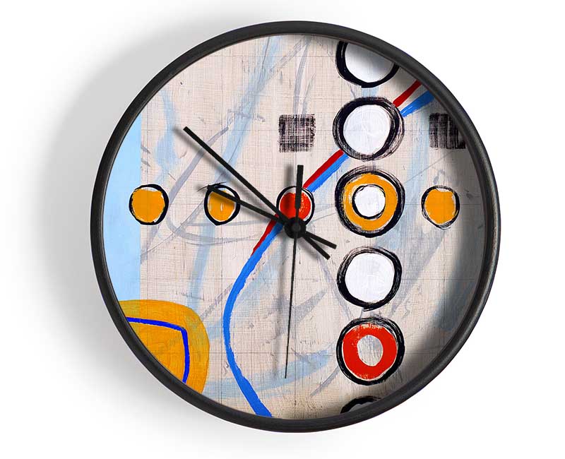 All Circles And Squares Clock - Wallart-Direct UK