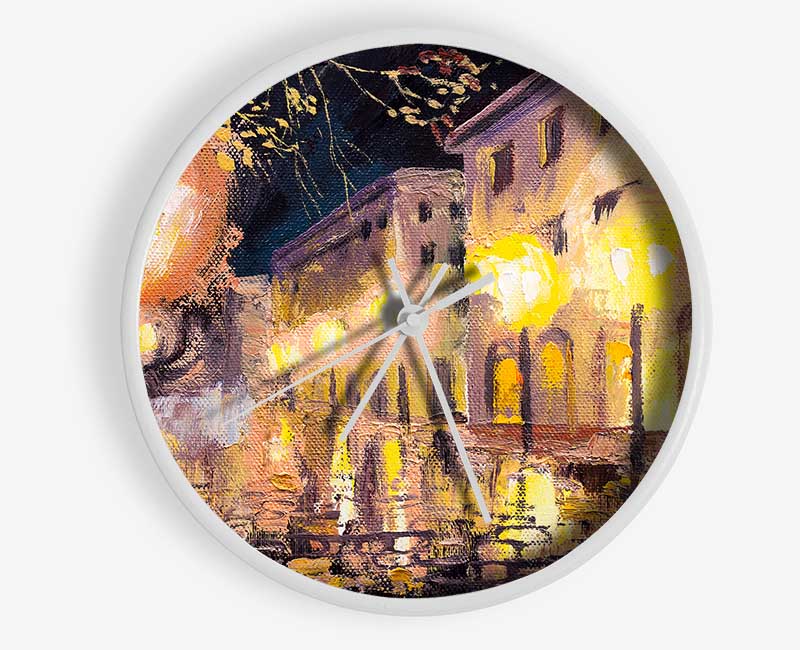 Lights Of The City Skies Clock - Wallart-Direct UK