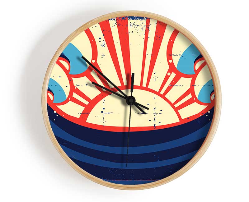 Sun Wave Clock - Wallart-Direct UK