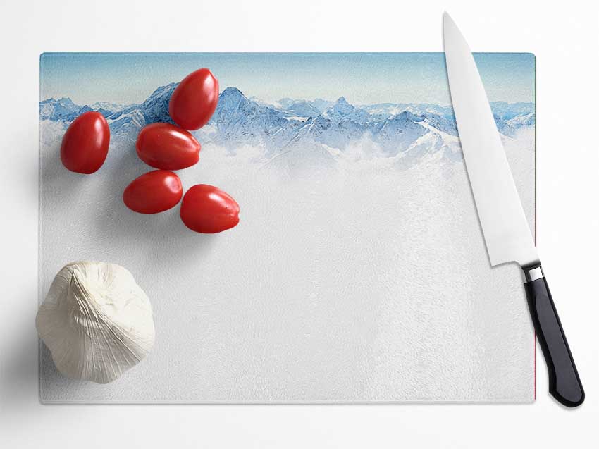 Virgin Mountains Glass Chopping Board