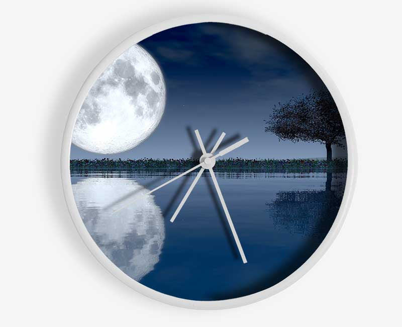 Moon Reflection Clock - Wallart-Direct UK