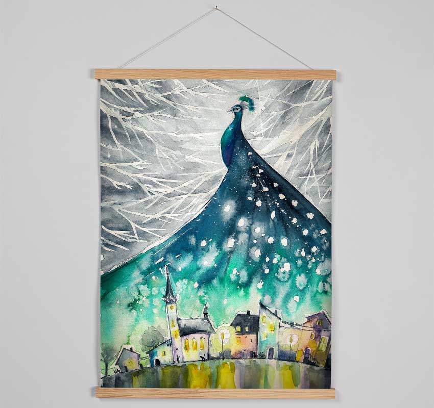 Peacock City Hanging Poster - Wallart-Direct UK