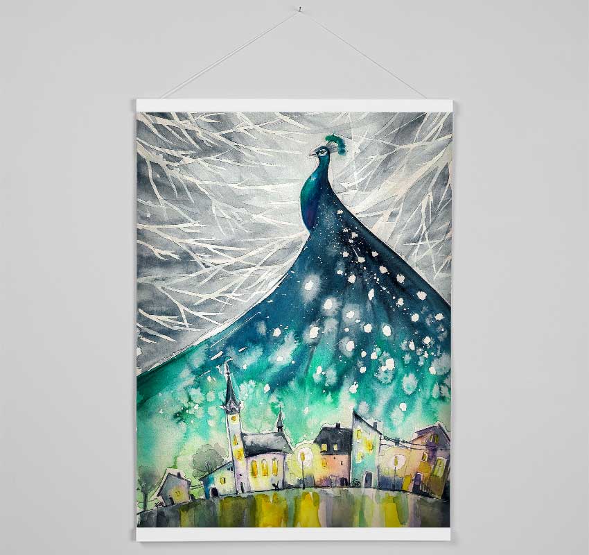 Peacock City Hanging Poster - Wallart-Direct UK