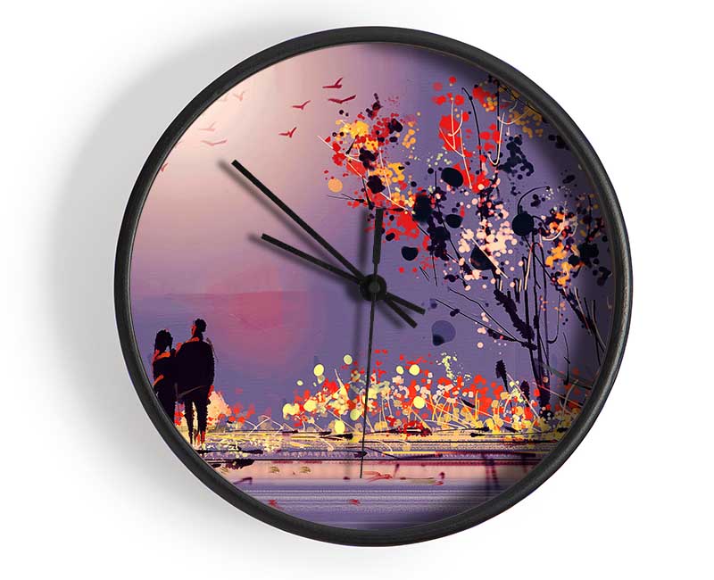 Lovers Retreat 1 Clock - Wallart-Direct UK