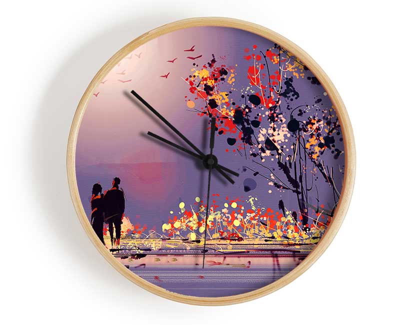 Lovers Retreat 1 Clock - Wallart-Direct UK