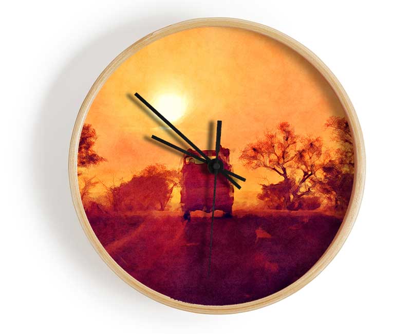 Driving Off Into The Sunset Clock - Wallart-Direct UK