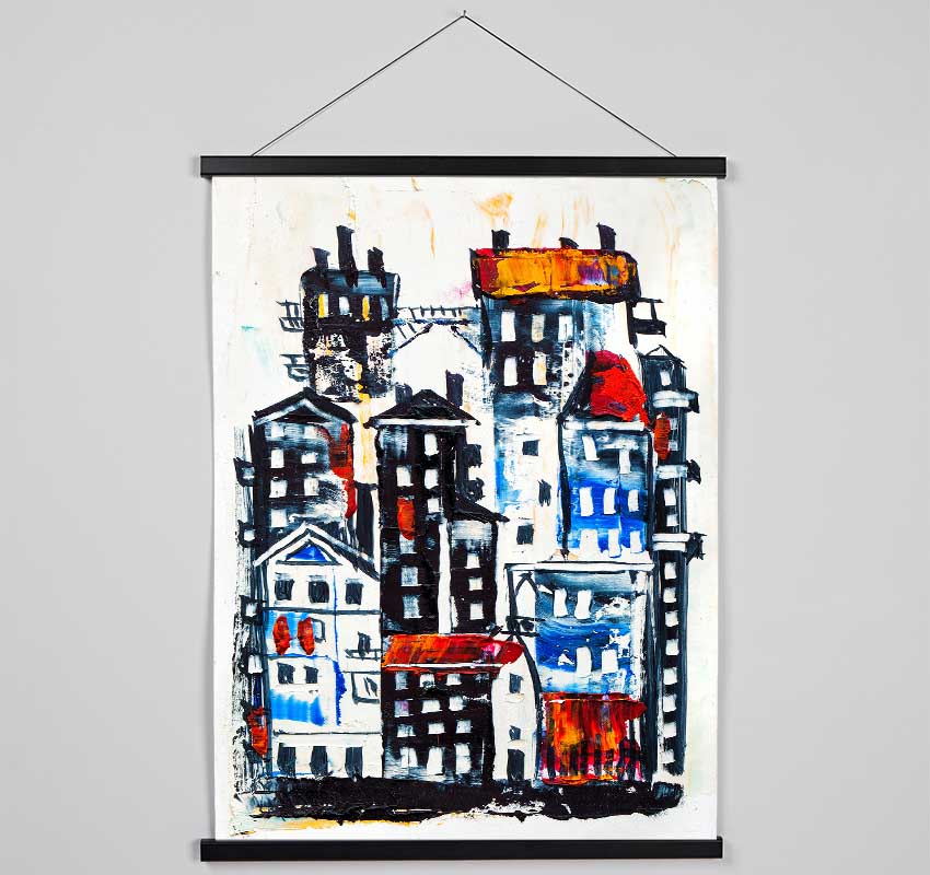 Town Houses 1 Hanging Poster - Wallart-Direct UK