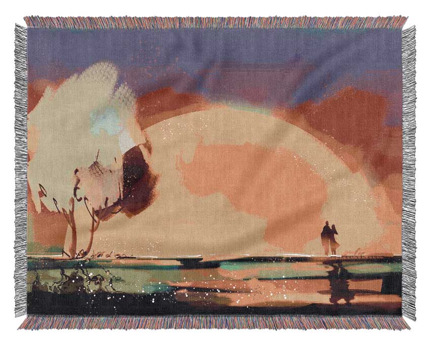 Romantic Sun Blaze Woven Blanket