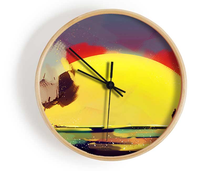 Romantic Sun Blaze Clock - Wallart-Direct UK