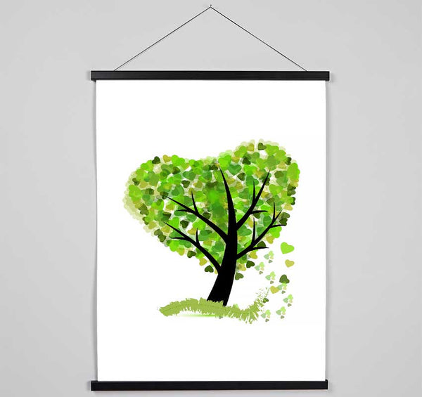 Green Love Tree Hanging Poster - Wallart-Direct UK