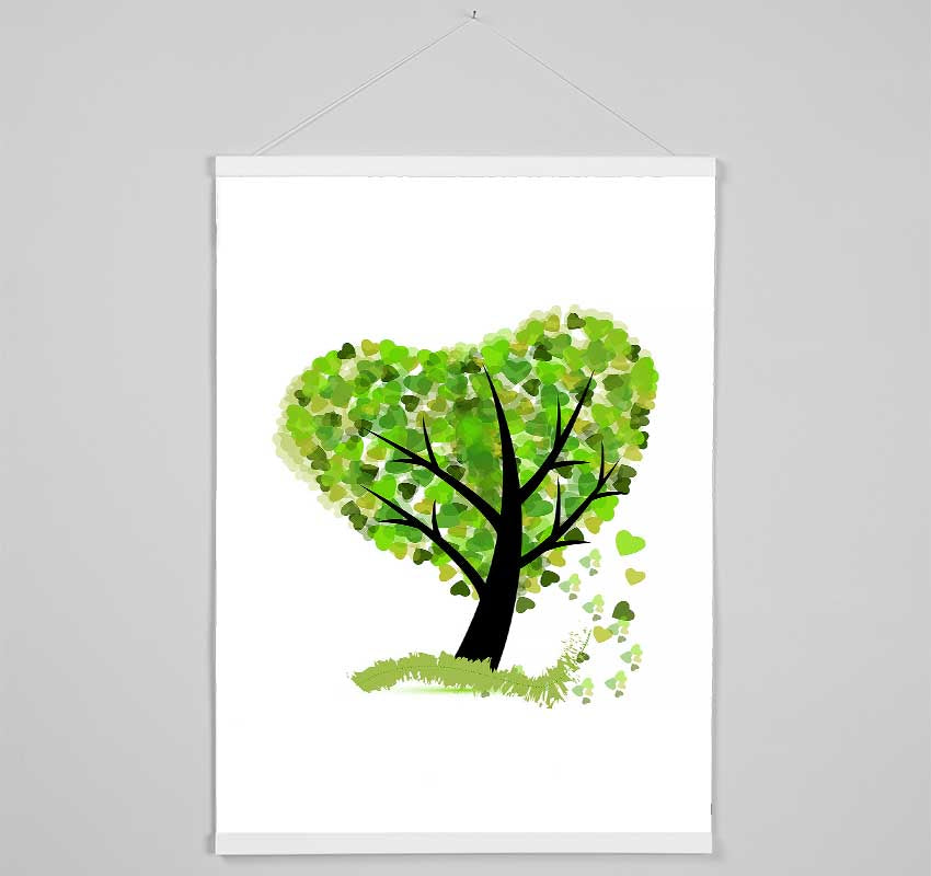 Green Love Tree Hanging Poster - Wallart-Direct UK