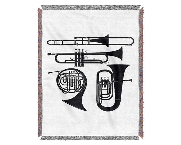 Wind Instruments Woven Blanket