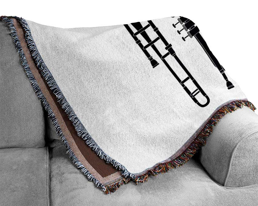 Wind Instruments Woven Blanket