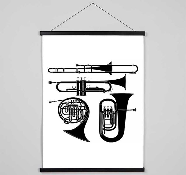 Wind Instruments Hanging Poster - Wallart-Direct UK