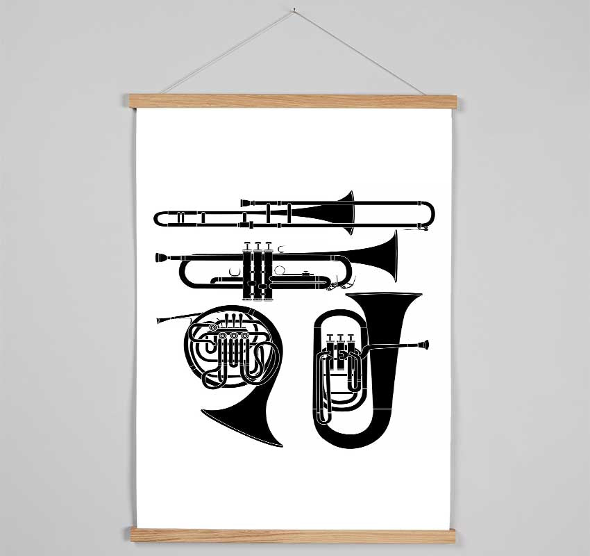 Wind Instruments Hanging Poster - Wallart-Direct UK