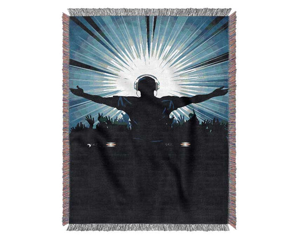 DJ Blue Sun Lights Woven Blanket