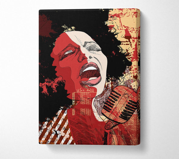 Picture of Femail Vocalist Canvas Print Wall Art