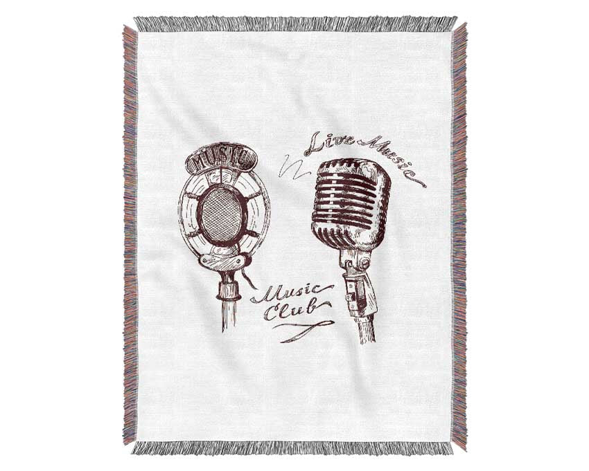 Retro Music Club Woven Blanket