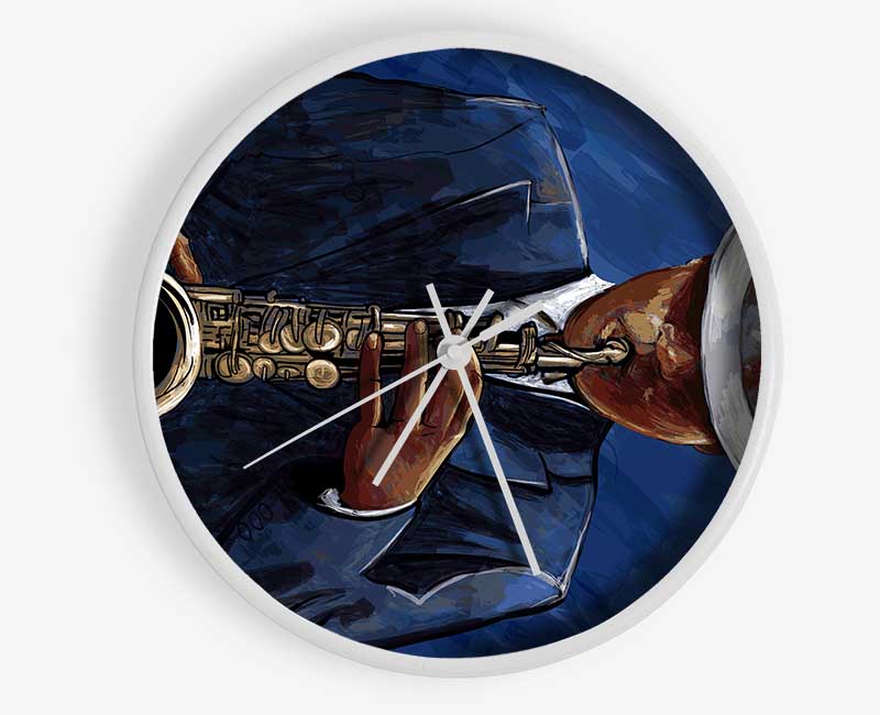 Loves Playing The Saxophone Clock - Wallart-Direct UK