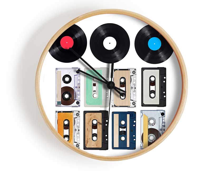 Retro Music Players Clock - Wallart-Direct UK