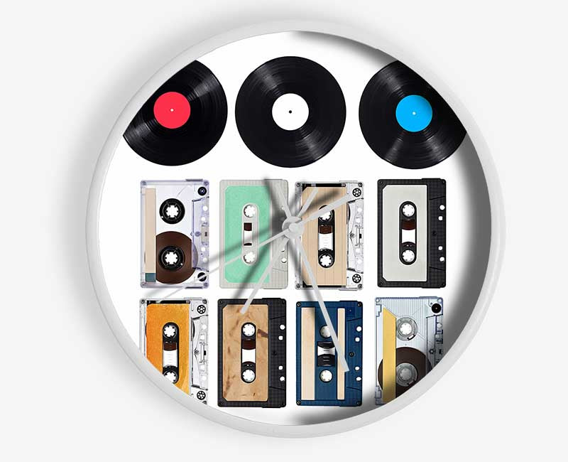 Retro Music Players Clock - Wallart-Direct UK