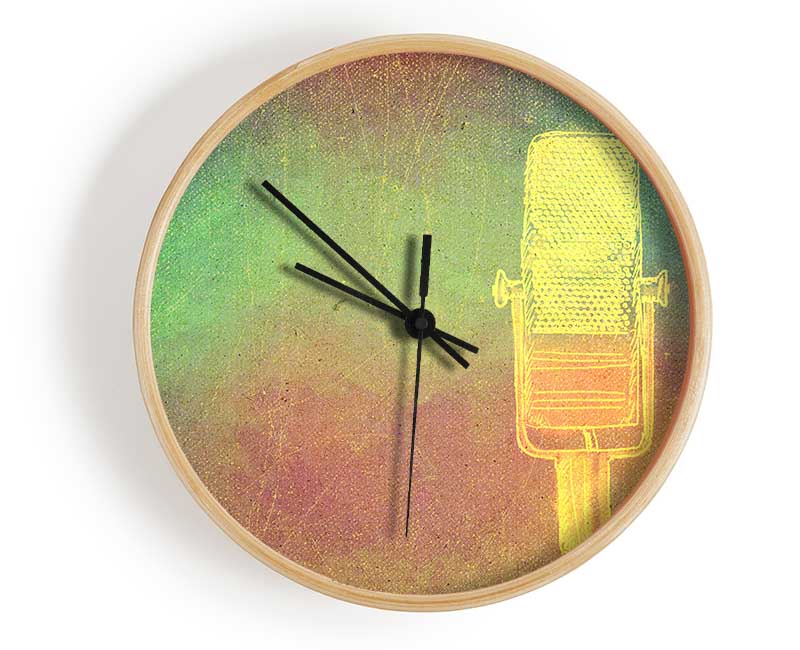 Retro Mic Clock - Wallart-Direct UK