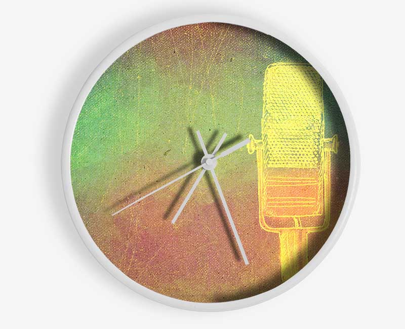 Retro Mic Clock - Wallart-Direct UK