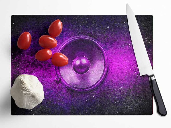 Purple Speaker Glass Chopping Board