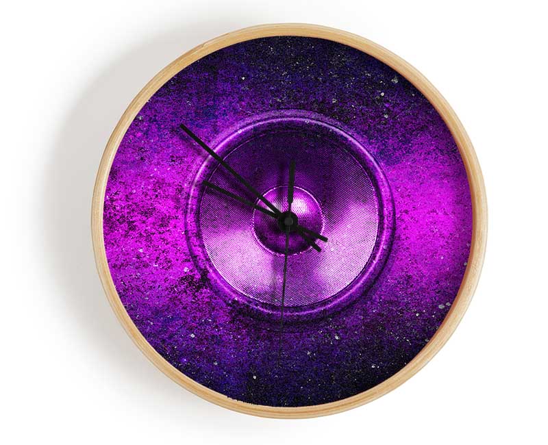 Purple Speaker Clock - Wallart-Direct UK