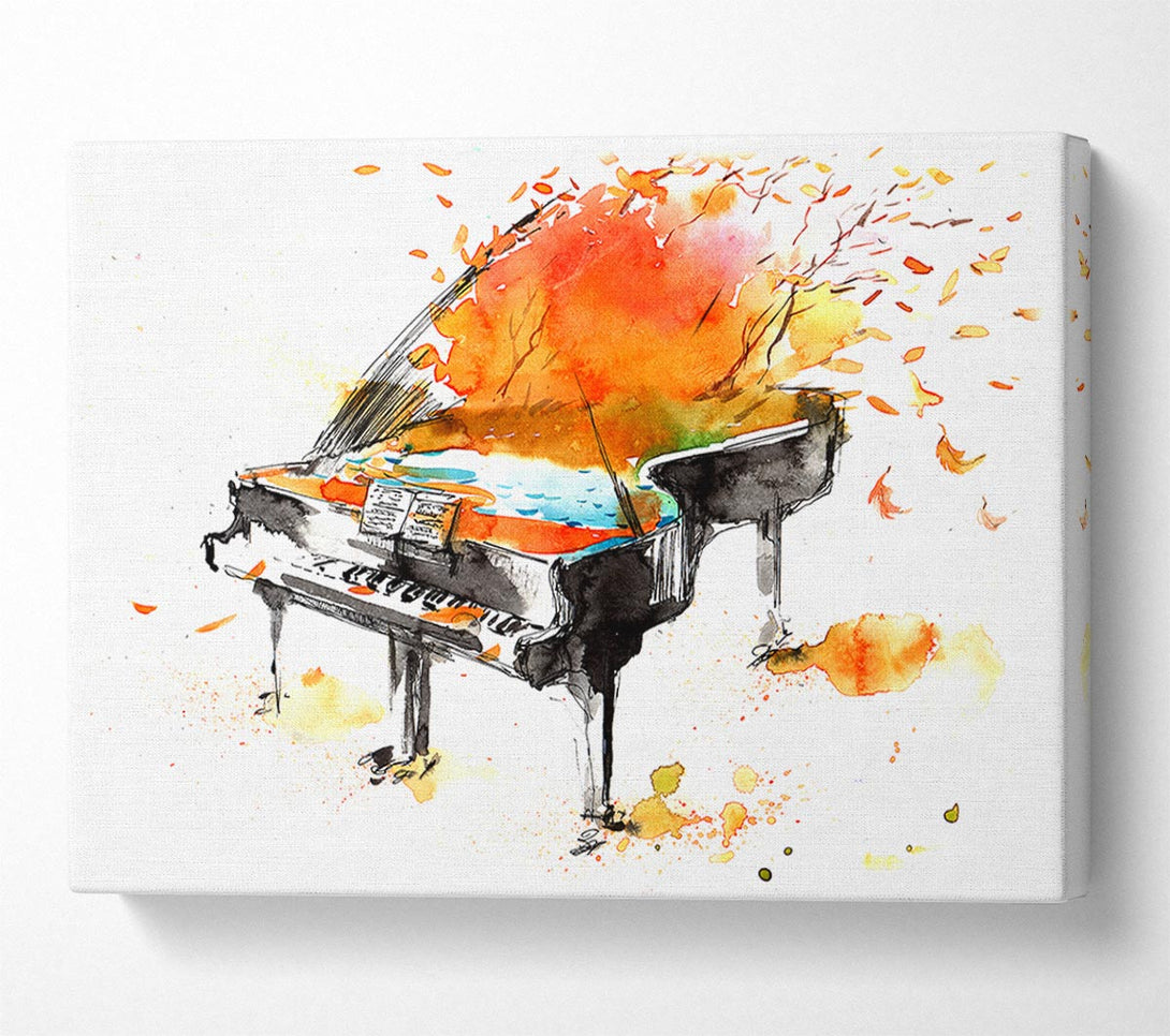 Picture of Autumn Piano Canvas Print Wall Art