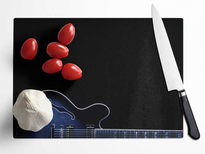 Guitar Electric Blues Glass Chopping Board