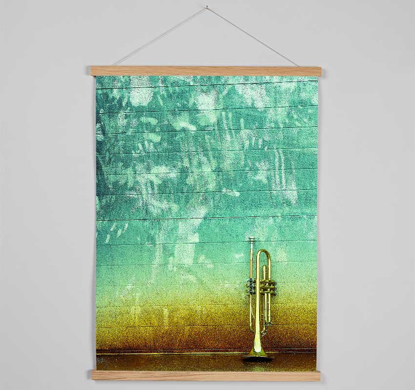 Trumpet Gold Hanging Poster - Wallart-Direct UK