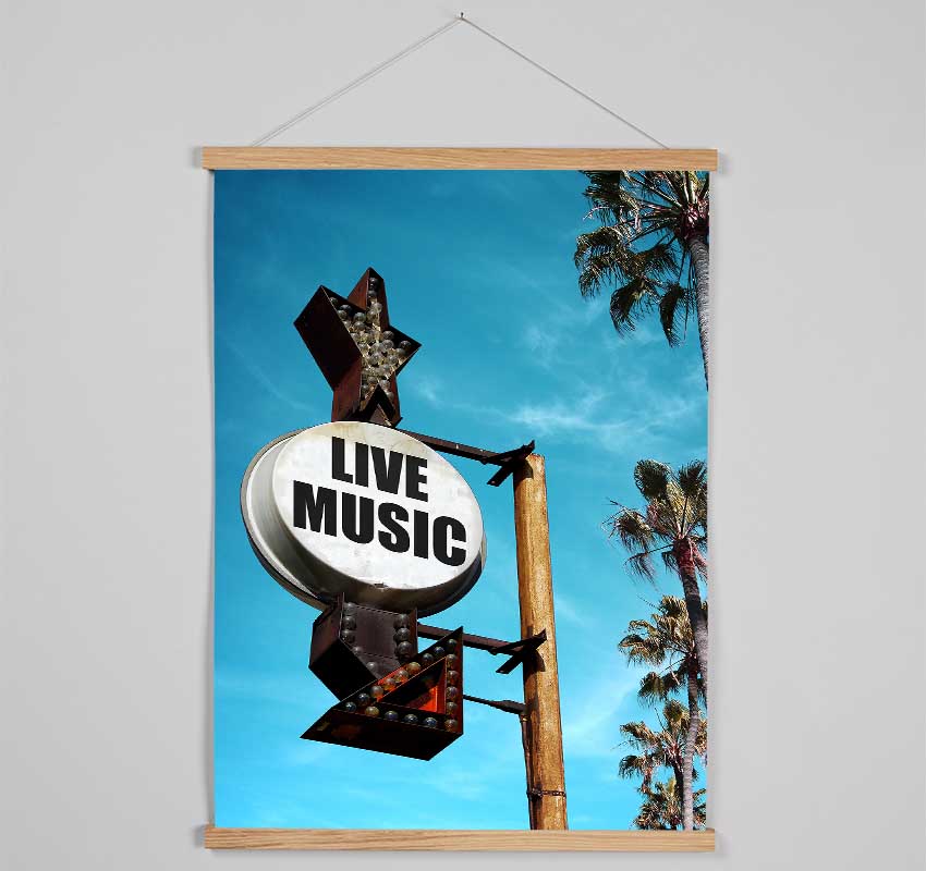 Live Music This Way Hanging Poster - Wallart-Direct UK