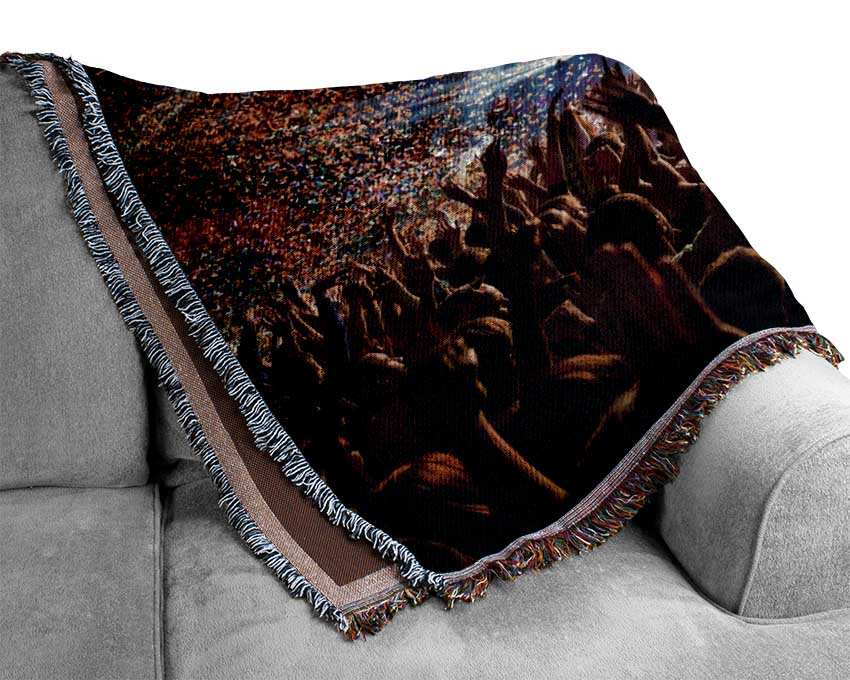 As The Crowd Goes Wild Woven Blanket