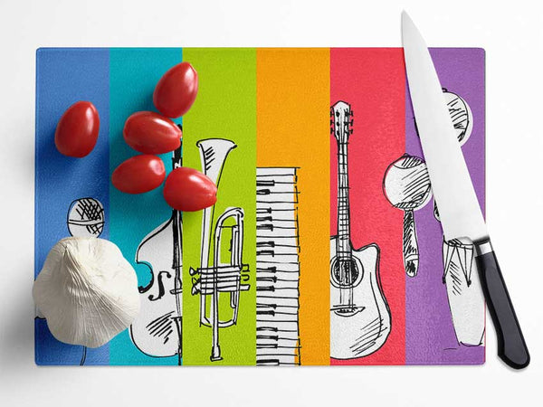 The Bands Passion Glass Chopping Board