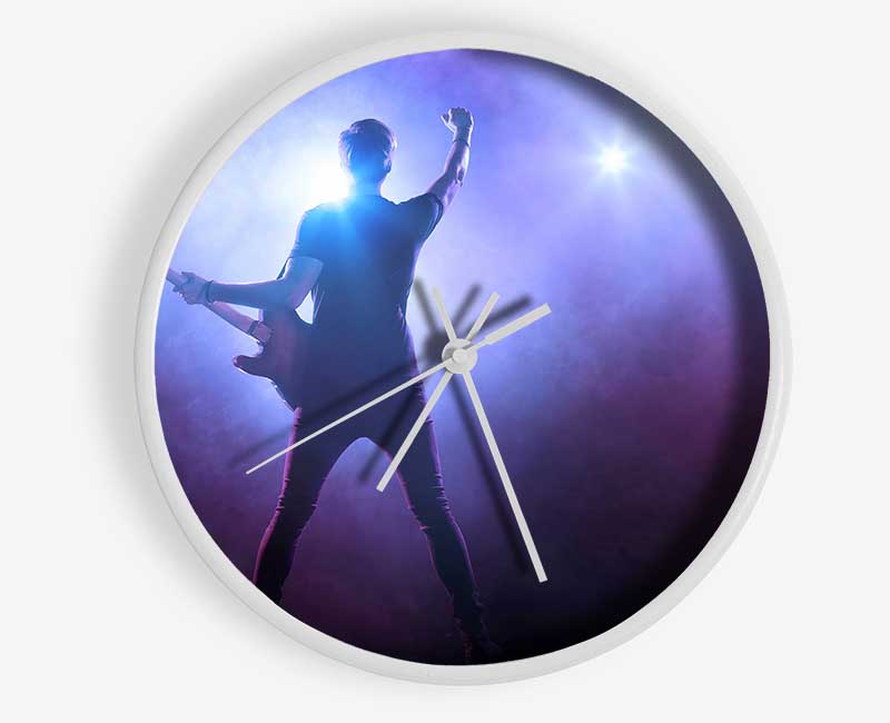 Guitarist Rocks Clock - Wallart-Direct UK