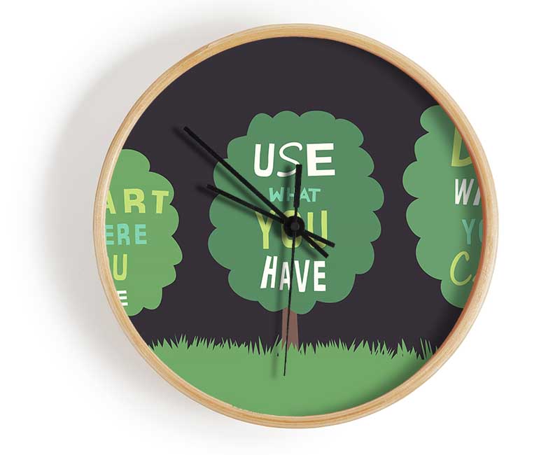 Start Where You Are Clock - Wallart-Direct UK