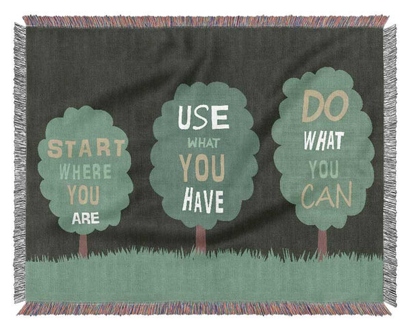 Start Where You Are Woven Blanket