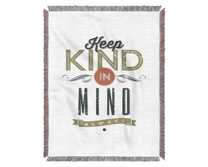 Keep Kind In Mind Woven Blanket