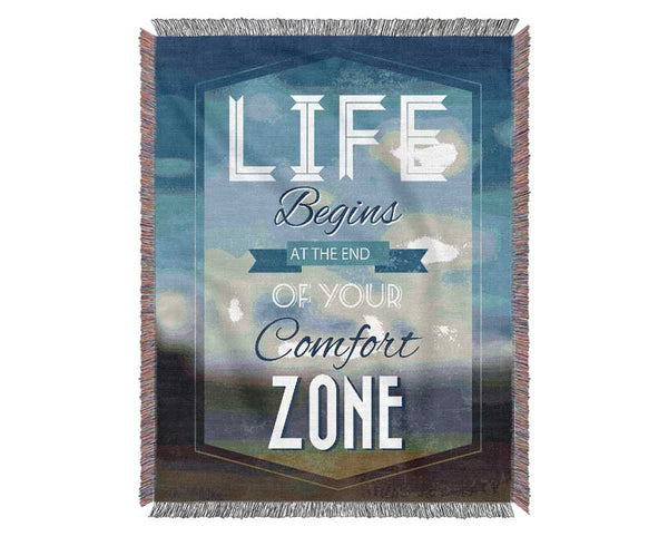 Life Begins Comfort Zone Woven Blanket