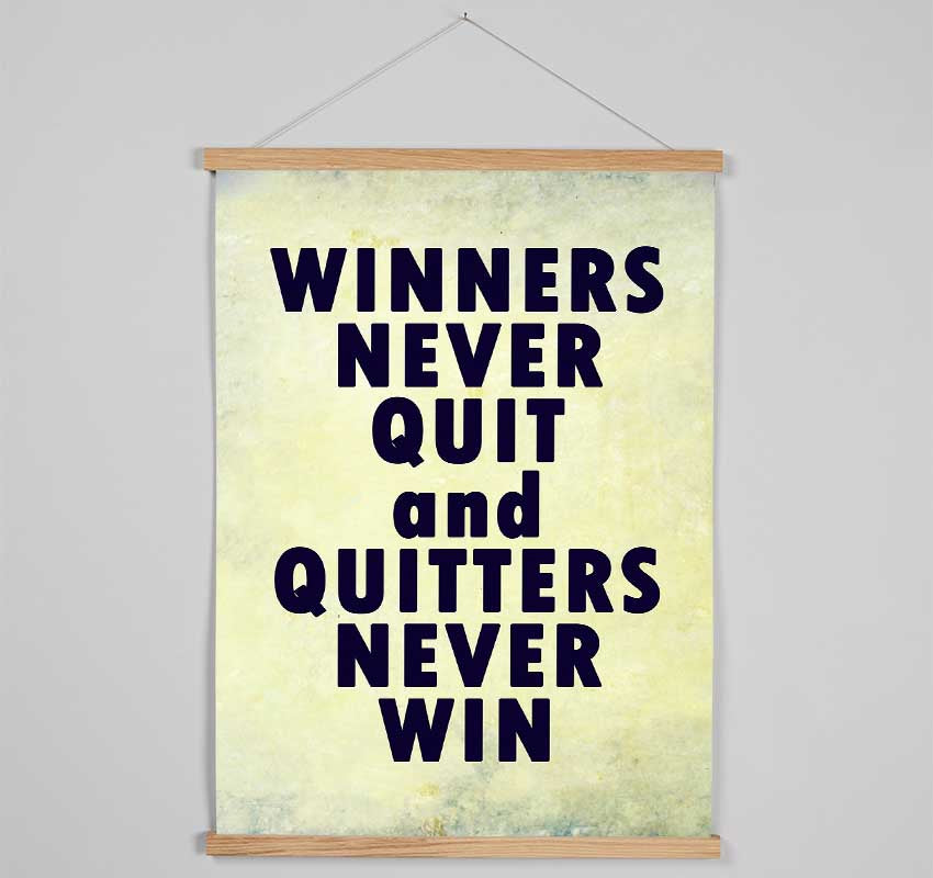 Winners Never Quit Hanging Poster - Wallart-Direct UK