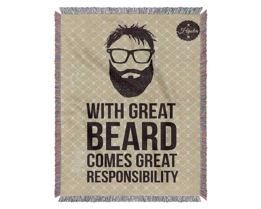 With Great Beard Woven Blanket