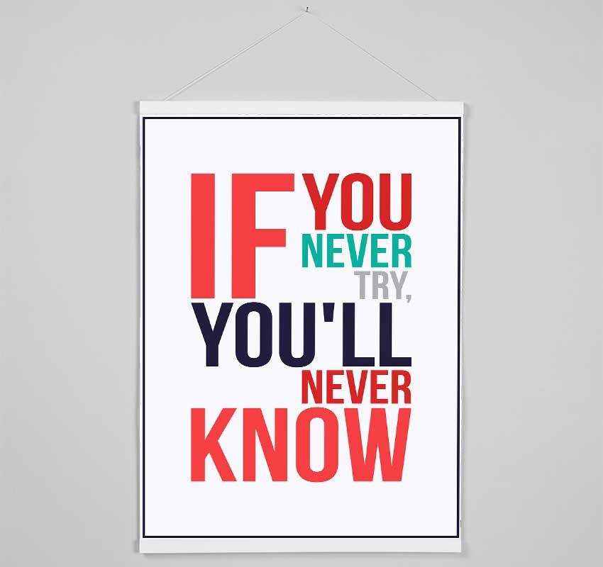 If You Never Try 1 Hanging Poster - Wallart-Direct UK