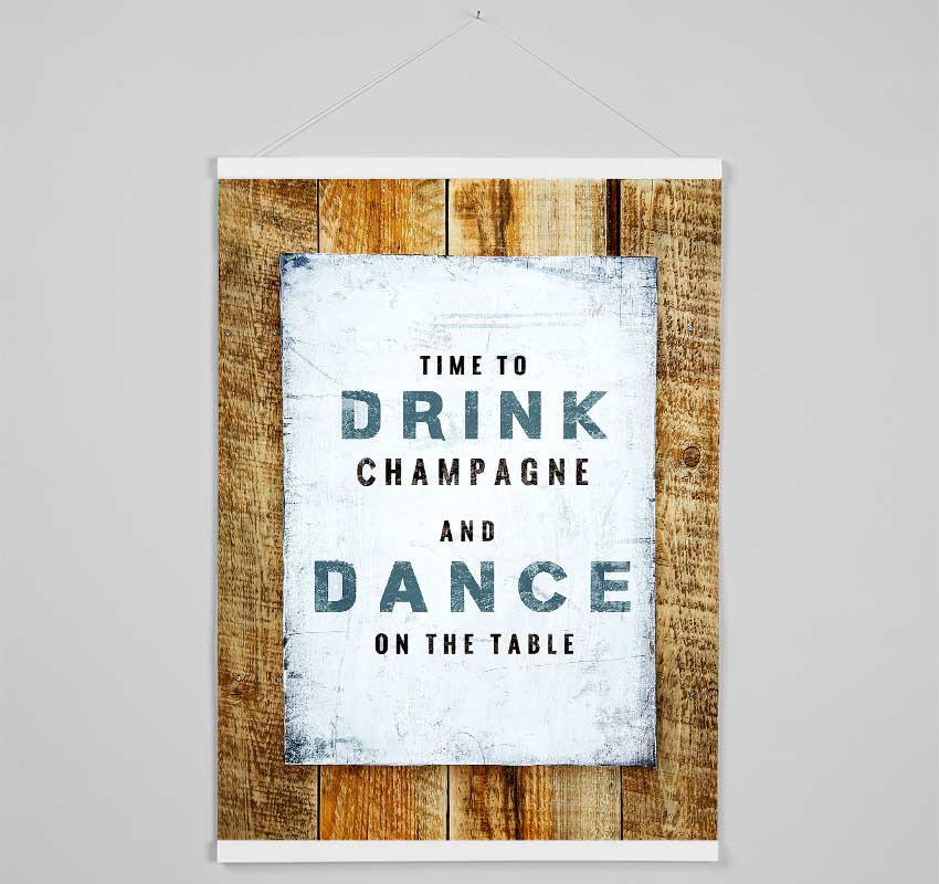 Time To Drink Champagne Hanging Poster - Wallart-Direct UK